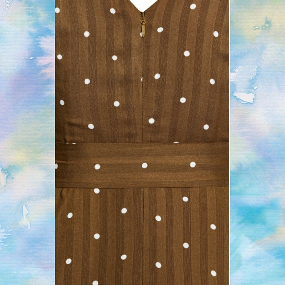 City Chic Sweet Doll Dress in Spice w/ White Dots - Picture 5 of 15